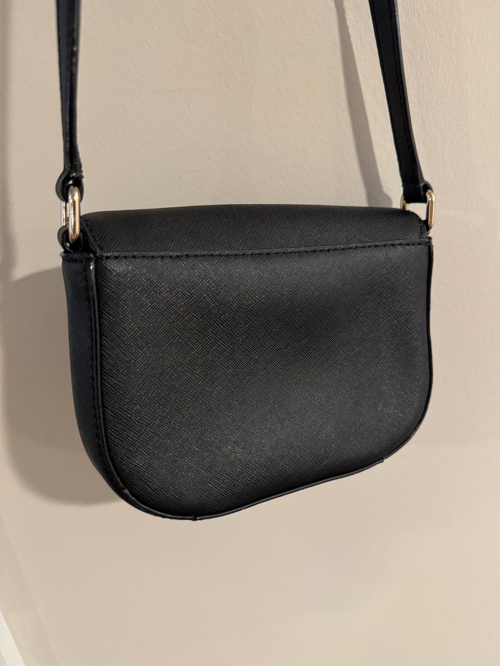 Kate Spade Black Mini Crossbody Saddle Bag with Gold Accent - Picture 5 of 7